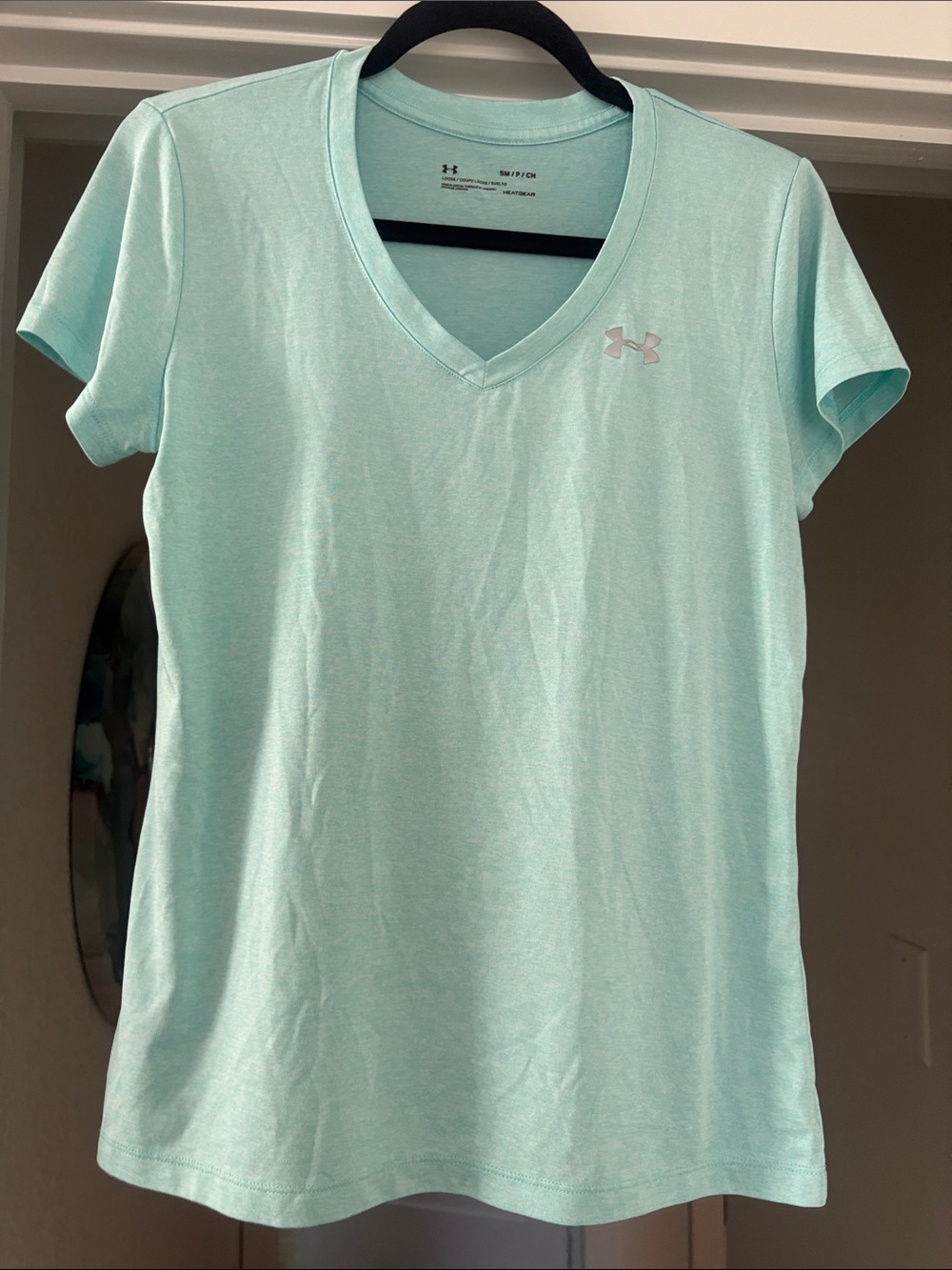 Under Armour Women's Light Mint V-Neck Performance Tee